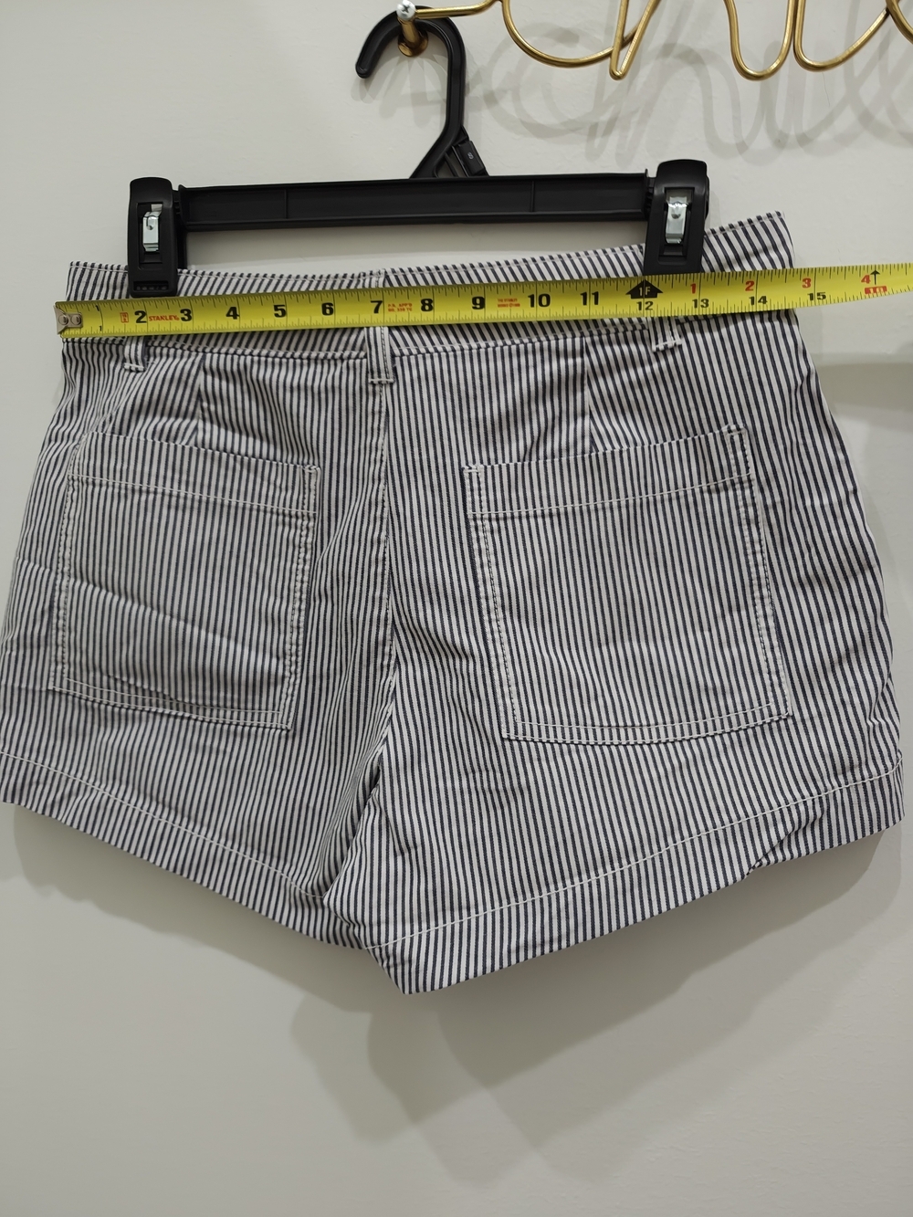GAP Striped Women's Cotton Blend Shorts - Navy & White - Picture 6 of 8